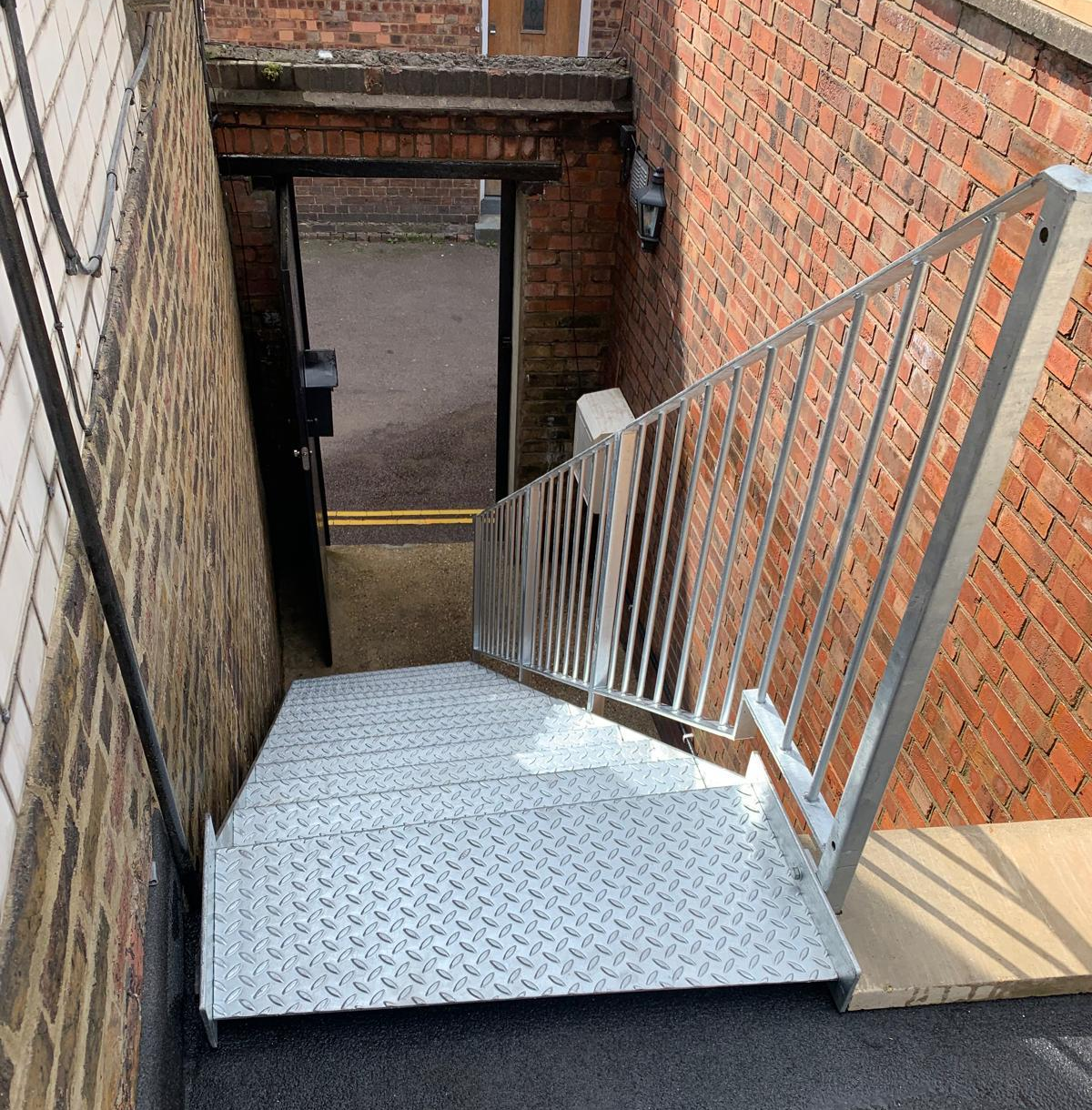 Fire escape stairs